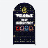 Aperturee Aperturee Retro Arcade Game Birthday Arch Backdrop Inspired 80s Video Game Welcome to My Party Neon Sign Decor